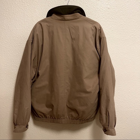 London Fog Men's Bomber Jacket Quilted Lining Tan XL - Picture 7 of 10